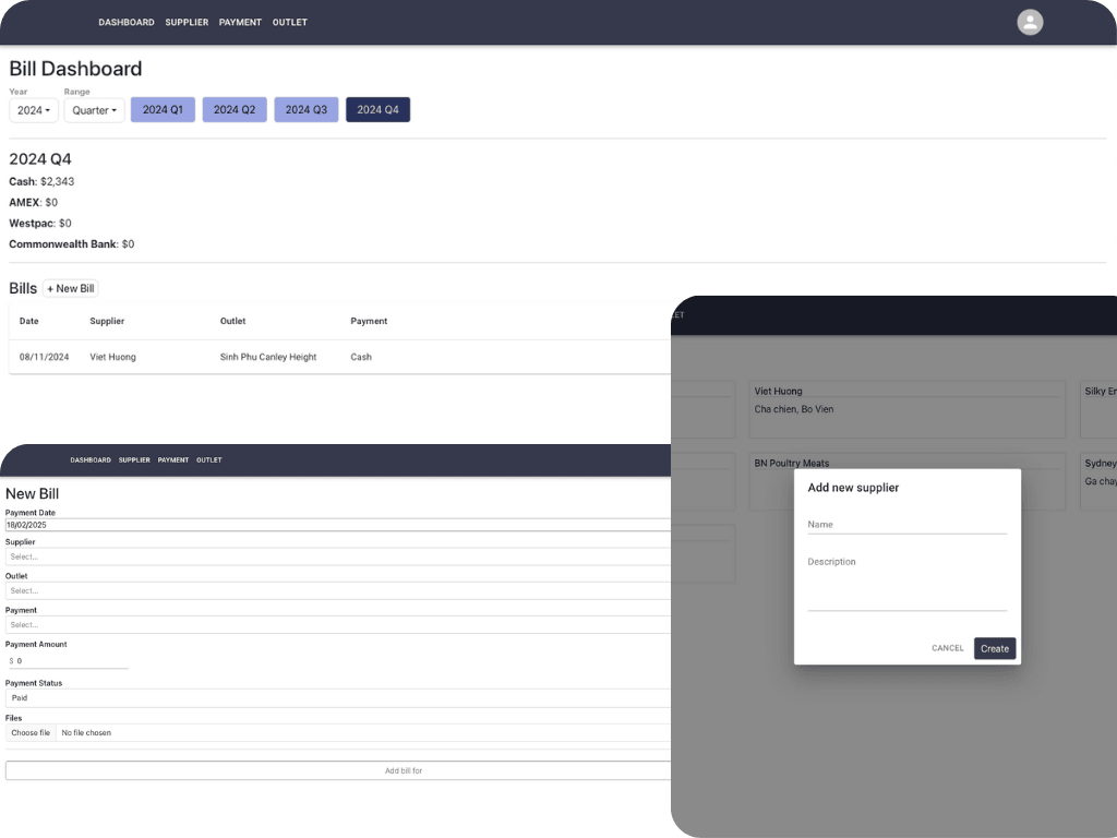 Supplier Receipt Tracker preview